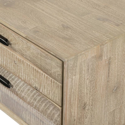 King 4pc Baly Bedroom Set Sandblast Gray - Armen Living - Image 6