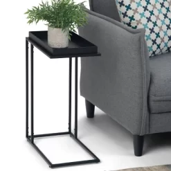 18" Morton Tray Top C Side Table Black - WyndenHall