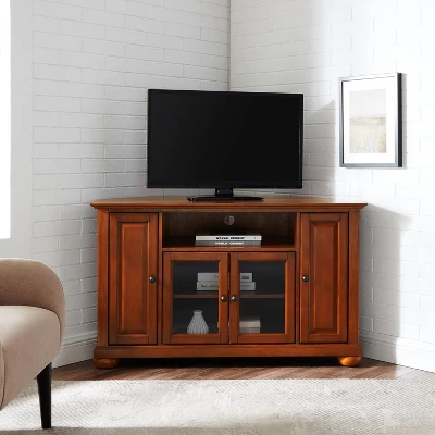 Alexandria Corner TV Stand For TVs Up To 52" Cherry - Crosley - Image 5