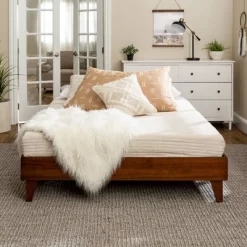 Alice Mid-Century Solid Wood Platform Bed - Saracina Home