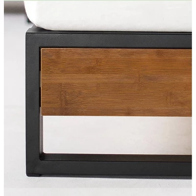 6" Suzanne Platforma Bed Frame Without Headboard Black - Zinus - Image 2