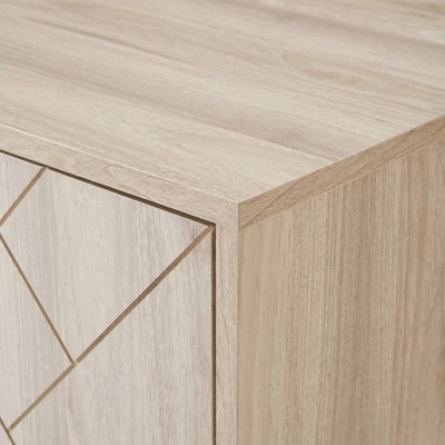 Vik Modern Boho 4 Door Herringbone TV Stand For TVs Up To 80" - Saracina Home - Image 5