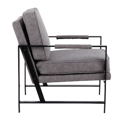 Franklin Arm Chair Leather/Steel - LumiSource
