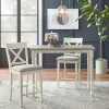 3pc Montreal Counter Height Table Dining Sets White - Lifestorey