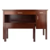 2pc Emmett Desk Set With Bench Walnut - Winsome