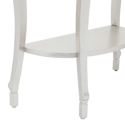Set Of 2 Glam Fir Console Tables With Mirror White - Olivia & May - Image 3