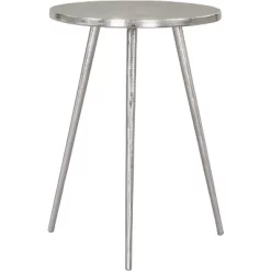 Kane Side Table Aluminum Silver - ZM Home