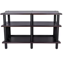 Monolith Double-Wide 3-Tier AV Stand Espresso 300LBS Weight Capacity Per Shelf Organize And Display AV Components Home Theater Or Entertainment System