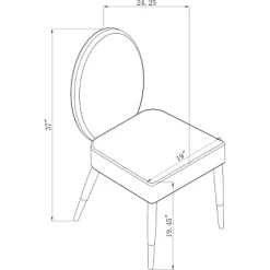 Set Of 2 Jerett Dining Chair Navy - Chic Home Design