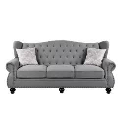 86" Hannes Sofa Gray Fabric - Acme Furniture