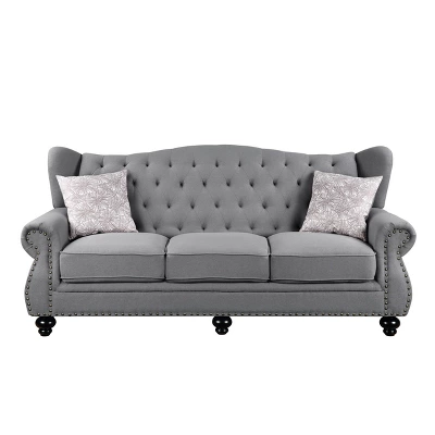 86" Hannes Sofa Gray Fabric - Acme Furniture