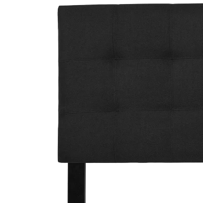 Flash Furniture Bedford Tufted Upholstered King Size Headboard In Black Fabric - Image 4