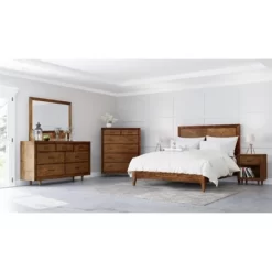 6pc Aurora Mid-Century Bedroom Set - Abbyson Living