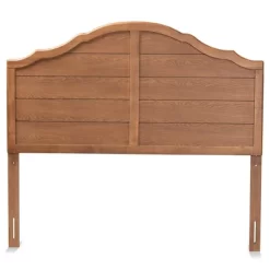 Full Clive Vintage Traditional Farmhouse Wood Headboard Walnut - Baxton Studio