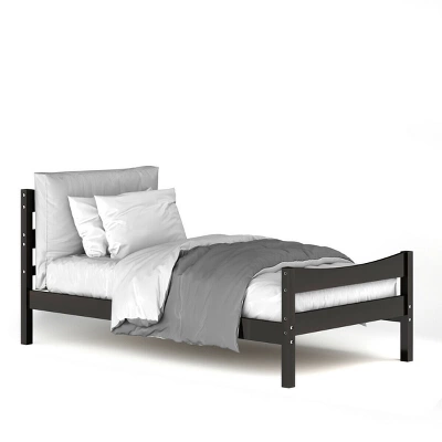 Costway Twin Size Platform Bed Frame Foundation W/Headboard &Wood Slat Support - Image 5