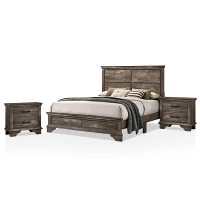 3pc Jacobi Bed With 2 Nightstands Gray - HOMES: Inside + Out - Image 6