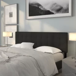 Flash Furniture Bedford Tufted Upholstered King Size Headboard In Black Fabric
