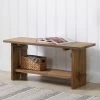 40" Bethel Acacia Wood Bench Natural - Alaterre Furniture
