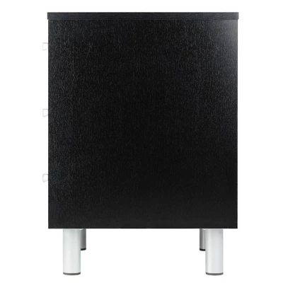 Daniel Nightstand With 3 Drawers Black - Winsome - Image 3