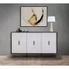 65" Tori Starburst Console White/Black - Abbyson Living