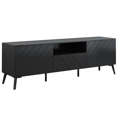 TV Stand For TVs Up To 70" With Adjustable Shelves, 1 Drawer And Open Shelves - ModernLuxe - Image 3