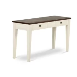 Farmhouse Cayla Sofa Table Dark Oak/White - Steve Silver