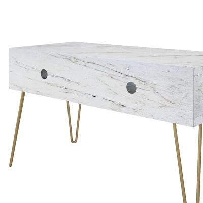 Athena TV Stand For TVs Up To 42" Marble White - Novogratz - Image 5