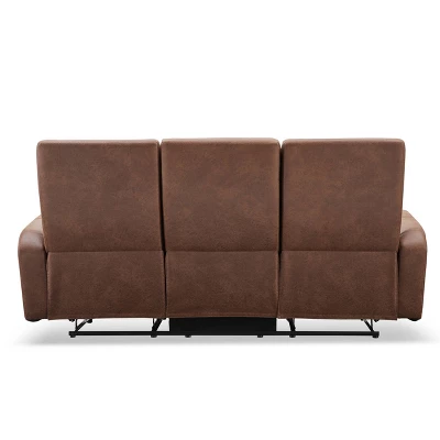 Bernard Fabric Manual Reclining Sofa Brown - Abbyson Living - Image 3