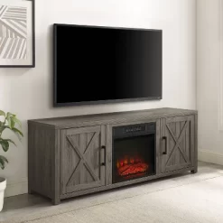 58" Gordon Low Profile TV Stand For TVs Up To 65" With Fireplace - Crosley