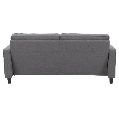 Georgia Fabric Three Seater SofaGray - CorLiving - Image 4