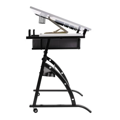 Core Drawing Table And Stool Set Charcoal Black/White - Studio Designs - Image 14