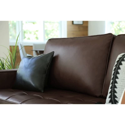Hobbes Mid-Century Leather Sofa - Abbyson Living - Image 5
