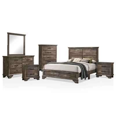 6pc Jacobia Rustic Bedroom Set Gray - HOMES: Inside + Out - Image 9