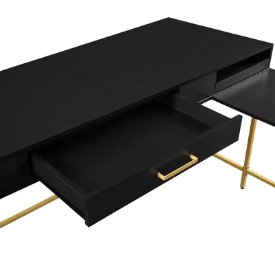 Modern Life L Shaped Desk - OSP Home Furnishings - Image 6