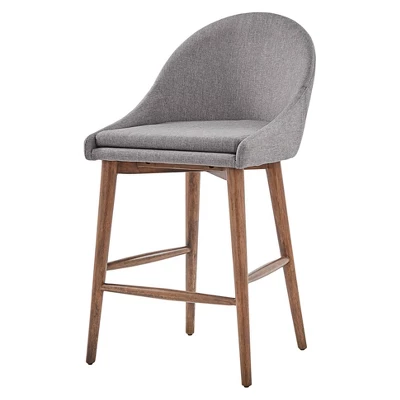 Set Of 2 24" Conrad Walnut Modern Counter Height Barstools - Inspire Q - Image 5