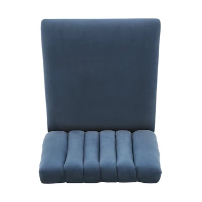 Set Of 2 Pruett Velvet Channel Back Dining Chairs - Inspire Q - Image 7