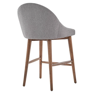 Set Of 2 24" Conrad Walnut Modern Counter Height Barstools - Inspire Q - Image 3