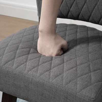 HOMCOM Swivel Bar Stools Set Of 2, Counter Height Barstools With Back, Rubber Wood Legs And Footrests, For Kitchen Dining Room Pub, Dark Gray - Image 5