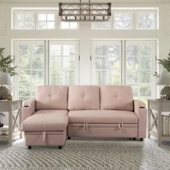 Caye Convertible Sectional Sofas, L-Shape-The Pop Home